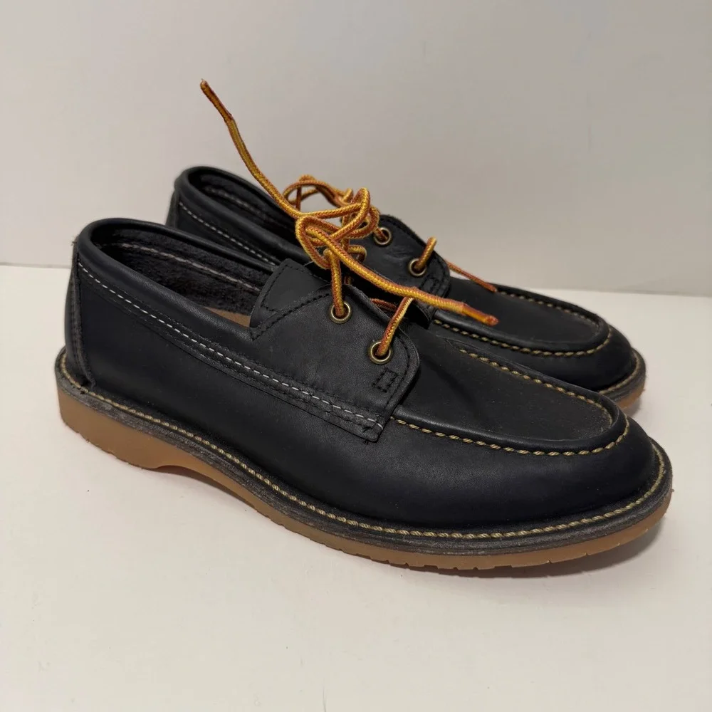 Red Wing Mens Weekender Camp Moc 7 Black Excellent Leather Vibram Sole 3332 USA